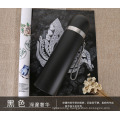 Very Cheaper Custom Logo Stainless Steel Double Wall Water Bottle with Handle, Black Color